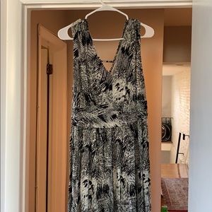 Black and white maxi dress